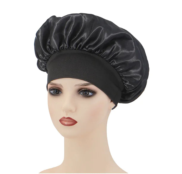 Wide-Edge Elastic Shower Cap