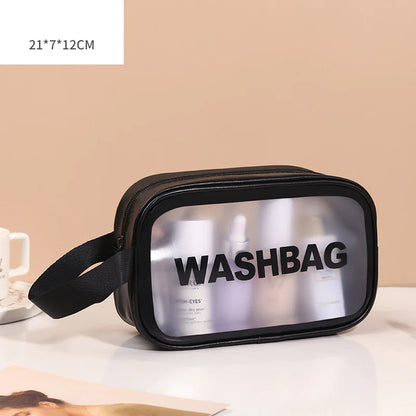 Transparent Makeup and Wash Bag Set