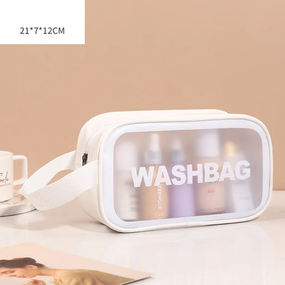 Transparent Makeup and Wash Bag Set